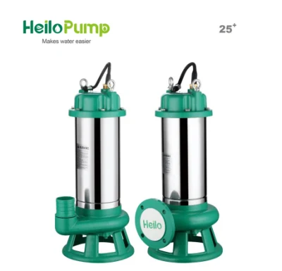 SS201 Commercial Buildings Sewage Disposal Submersible Sewage Pumps with Cutter WQKD-H